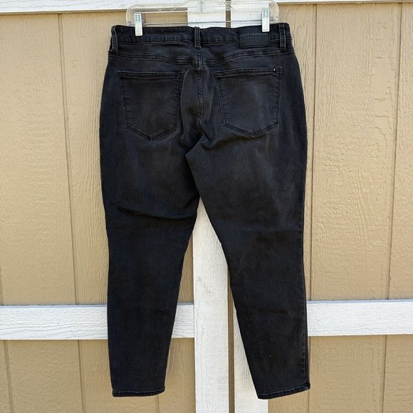 Lucky Brand Jeans Women’s 14/32 Ankle Faded Black Wash Low Rise Skinny Lolita - Picture 3 of 9